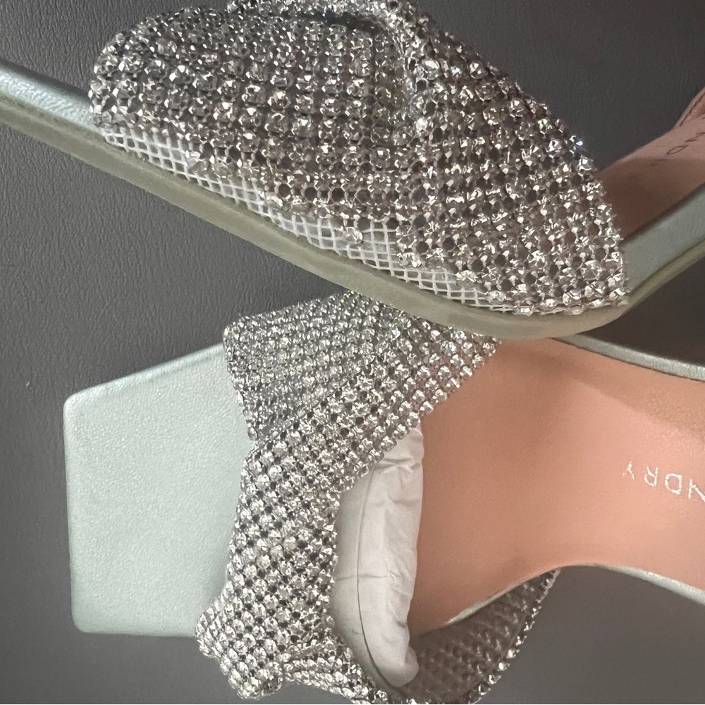 Holiday fancy clear heels
